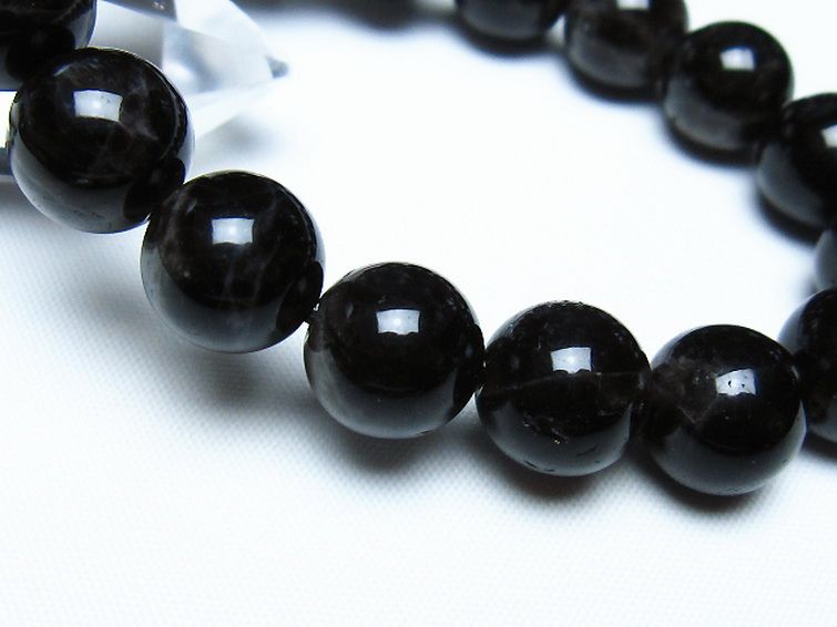 モリオン 純天然 黒水晶 ブレスレット 12mm [t112-8143] 3枚目