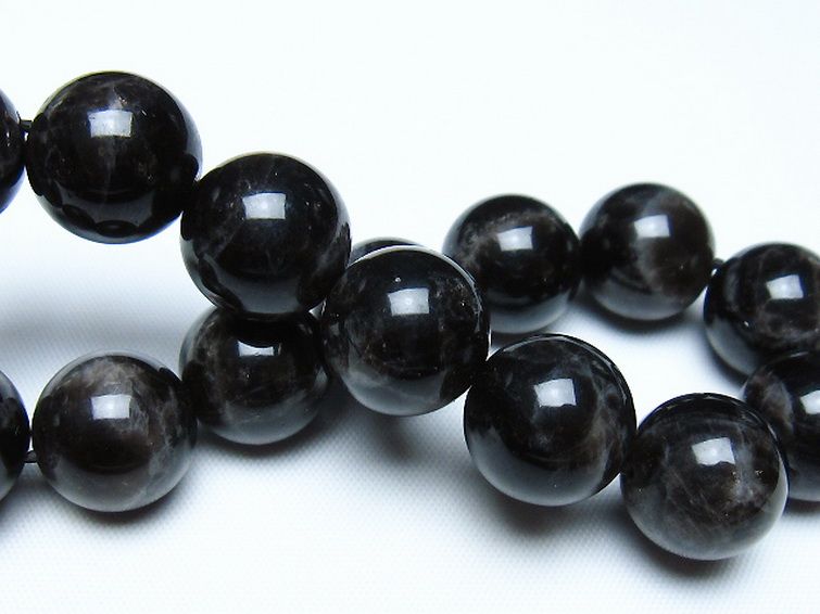 モリオン 純天然 黒水晶 ブレスレット 14mm [t112-8146] 2枚目