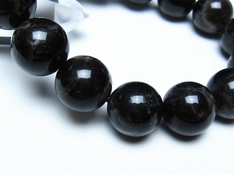 モリオン 純天然 黒水晶 ブレスレット 14mm [t112-8146] 3枚目