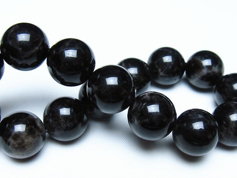 モリオン 純天然 黒水晶 ブレスレット 14mm [t112-8157] 2枚目