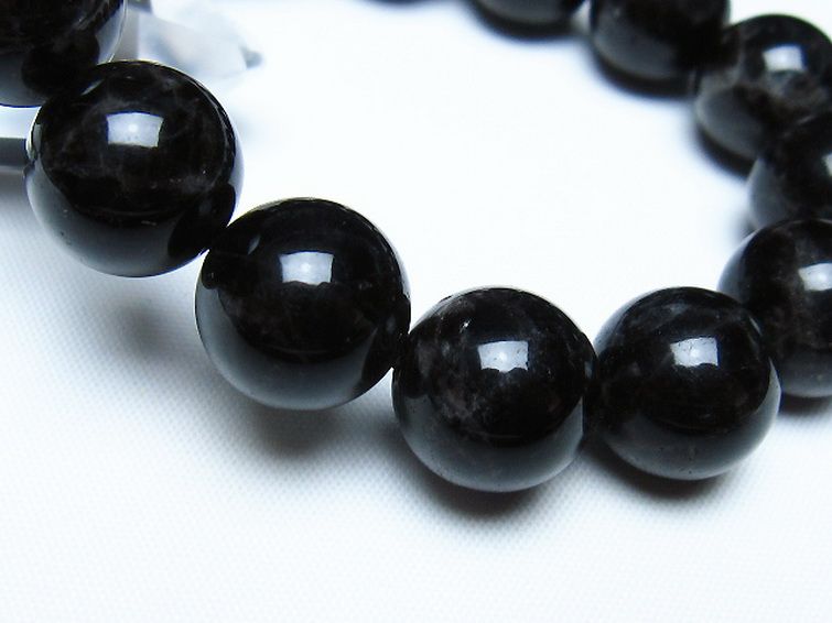 モリオン 純天然 黒水晶 ブレスレット 14mm [t112-8157] 3枚目