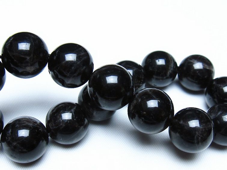 モリオン 純天然 黒水晶 ブレスレット 14mm [t112-8161] 2枚目