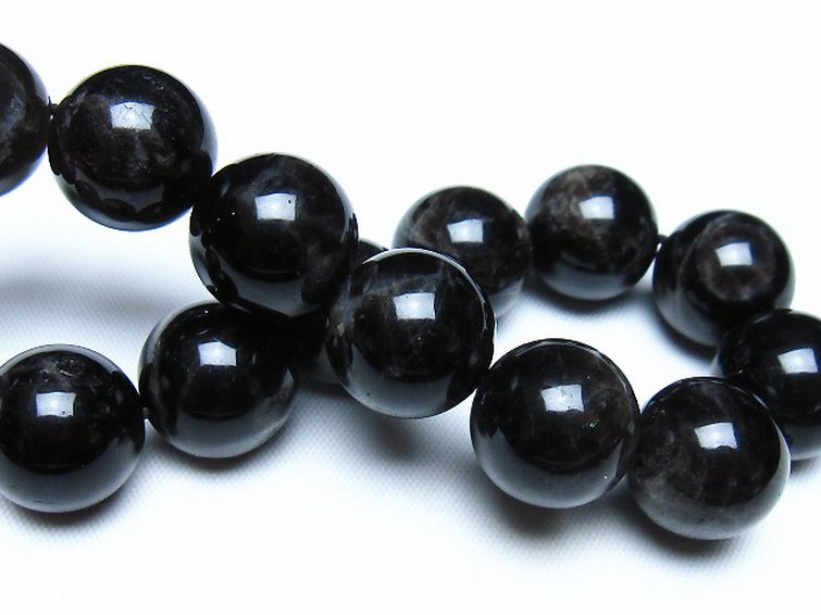 モリオン 純天然 黒水晶 ブレスレット 14mm [t112-8165] 2枚目