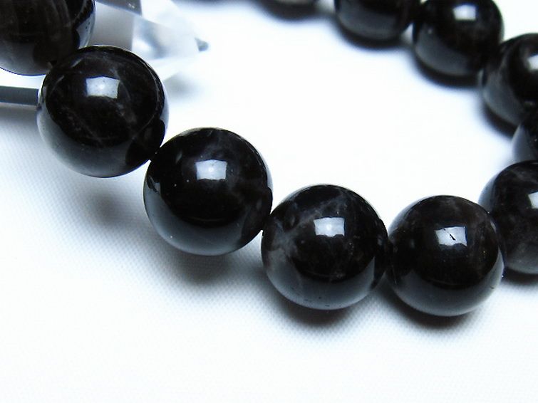 モリオン 純天然 黒水晶 ブレスレット 14mm [t112-8165] 3枚目