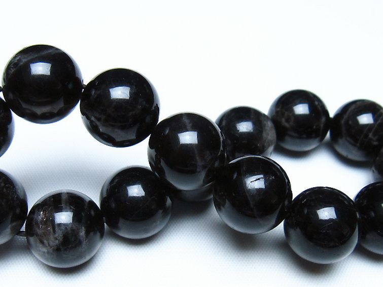 モリオン 純天然 黒水晶 ブレスレット 14mm [t112-8170] 2枚目