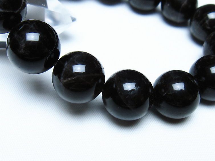 モリオン 純天然 黒水晶 ブレスレット 14mm [t112-8170] 3枚目