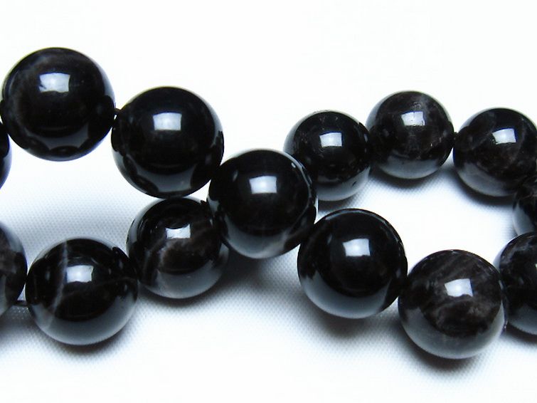 モリオン 純天然 黒水晶 ブレスレット 14mm [t112-8173] 2枚目