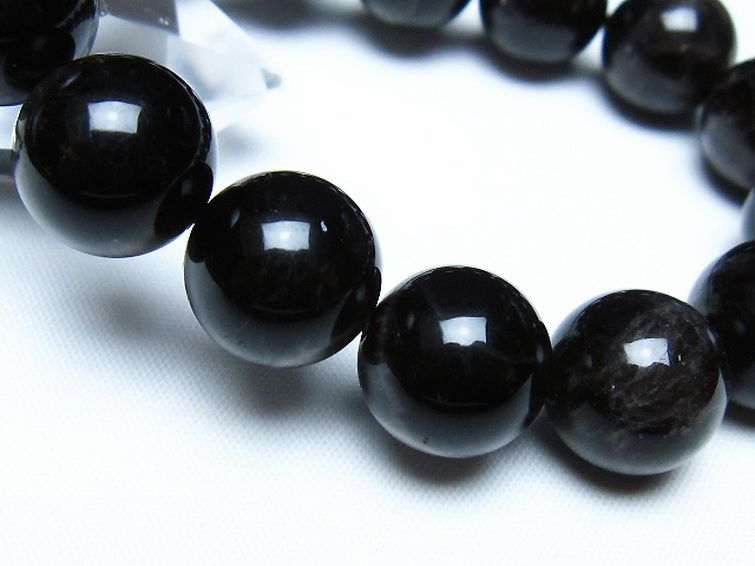 モリオン 純天然 黒水晶 ブレスレット 14mm [t112-8173] 3枚目