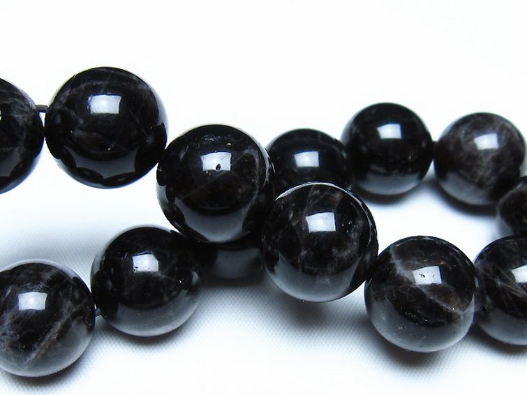 モリオン 純天然 黒水晶 ブレスレット 16mm [t112-8178] 2枚目