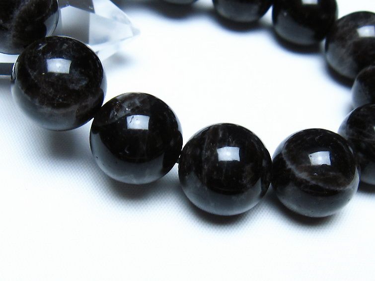 モリオン 純天然 黒水晶 ブレスレット 16mm [t112-8178] 3枚目