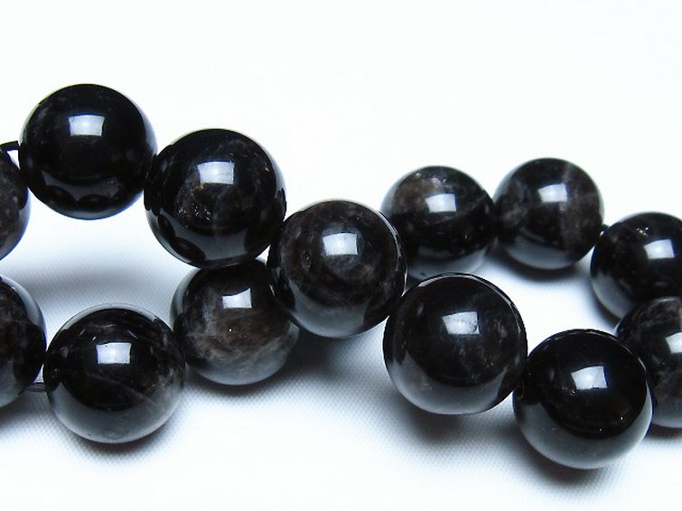 モリオン 純天然 黒水晶 ブレスレット 16mm [t112-8181] 2枚目