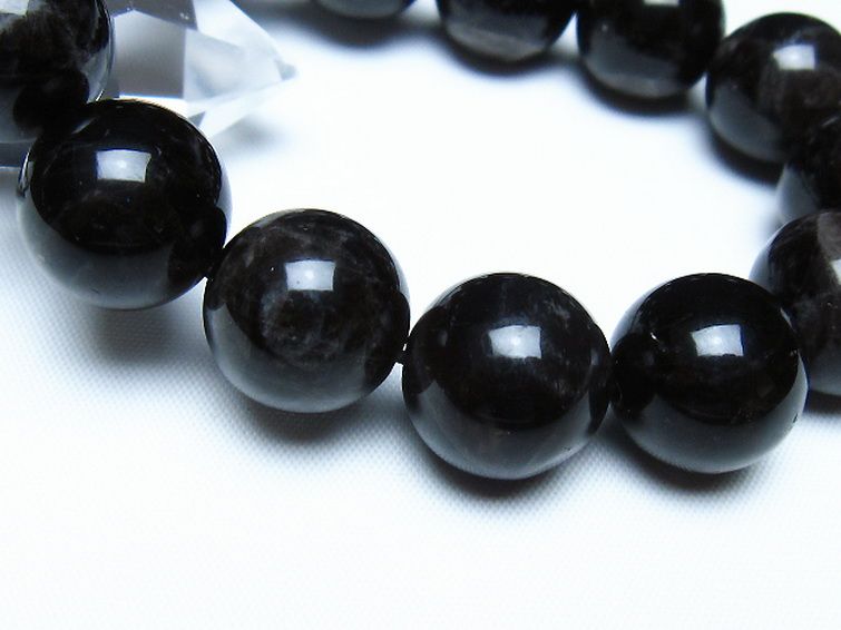 モリオン 純天然 黒水晶 ブレスレット 16mm [t112-8181] 3枚目