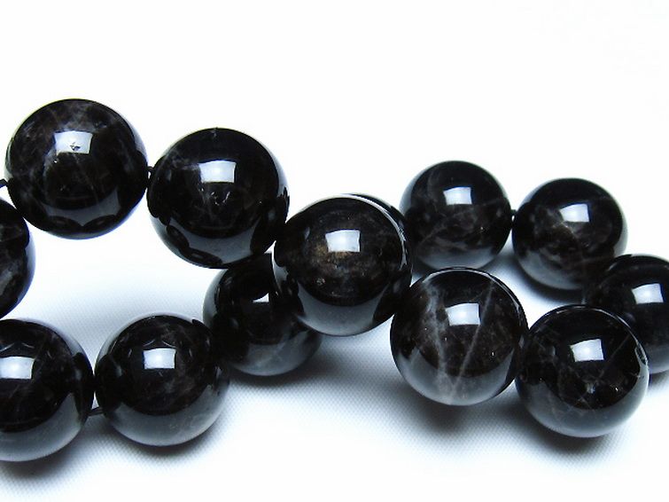 モリオン 純天然 黒水晶 ブレスレット 18mm [t112-8184] 2枚目