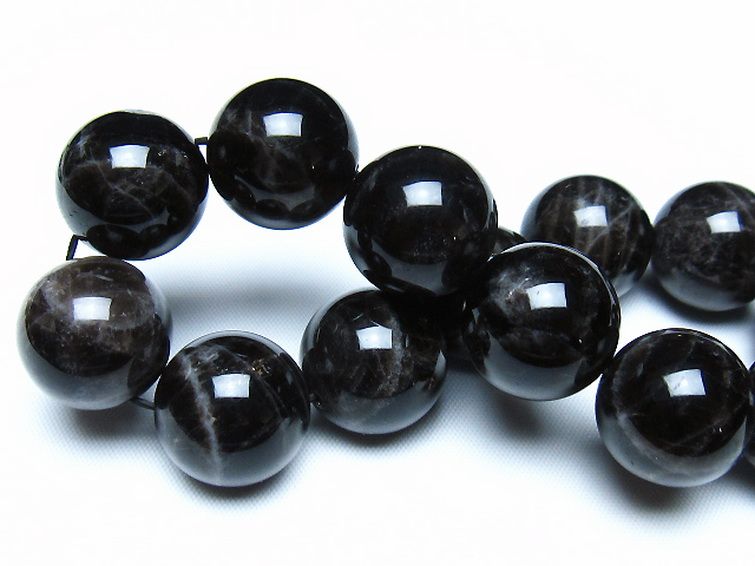 モリオン 純天然 黒水晶 ブレスレット 18mm [t112-8186] 2枚目