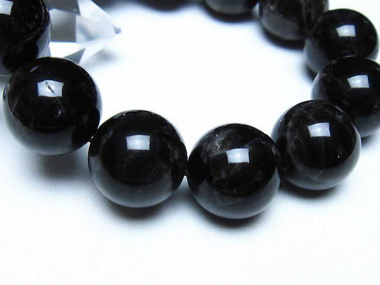 モリオン 純天然 黒水晶 ブレスレット 18mm [t112-8186] 3枚目