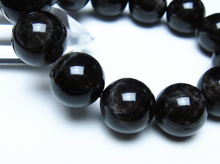 モリオン 純天然 黒水晶 ブレスレット 18mm [t112-8192] 3枚目