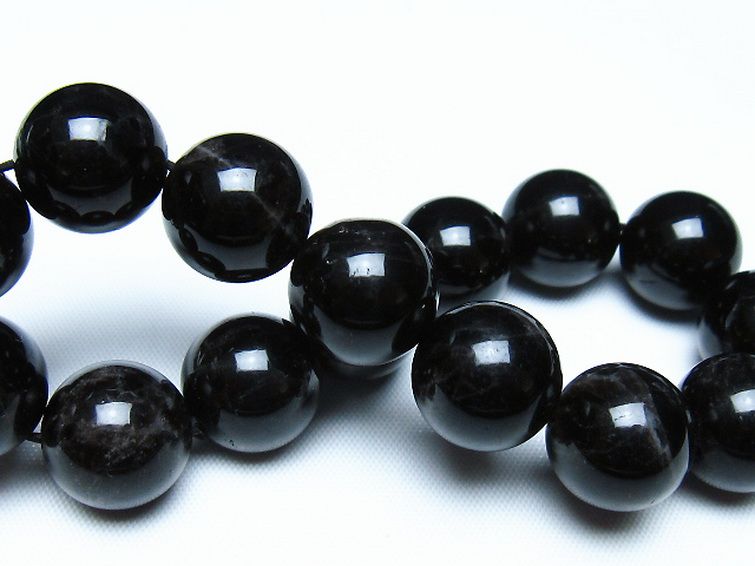 モリオン 純天然 黒水晶 ブレスレット 14mm [t112-8210] 2枚目