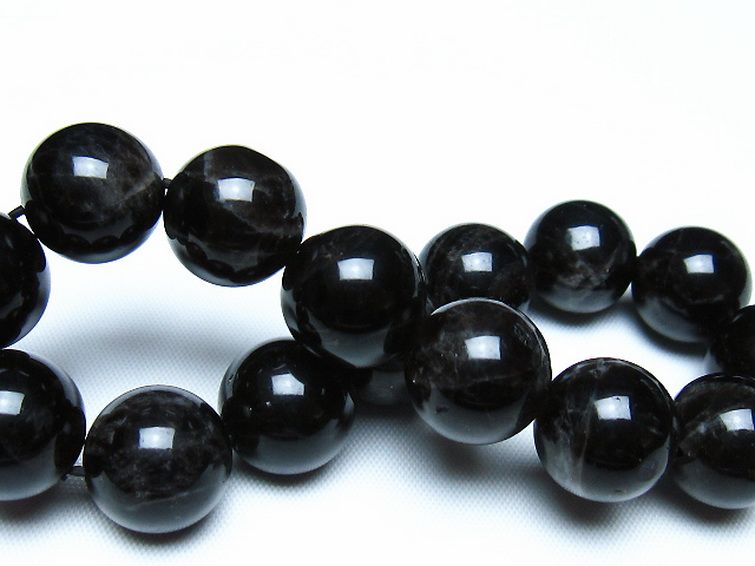 モリオン 純天然 黒水晶 ブレスレット 14mm [t112-8213] 2枚目