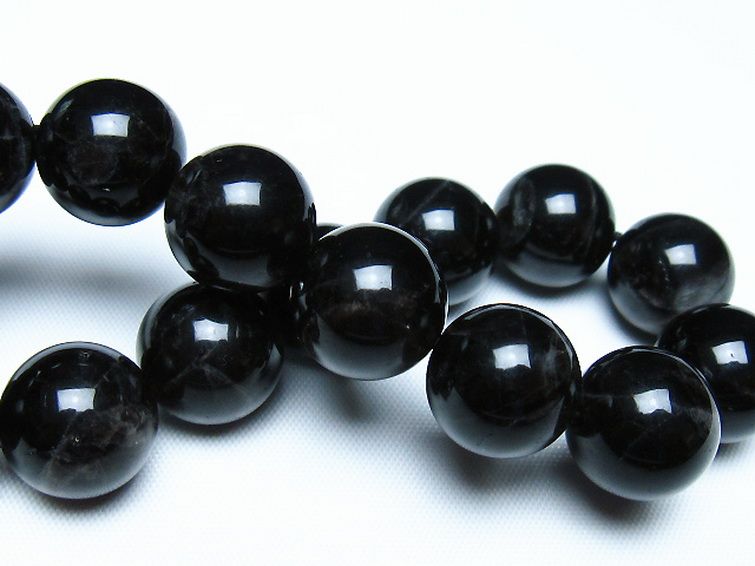モリオン 純天然 黒水晶 ブレスレット 14mm [t112-8217] 2枚目
