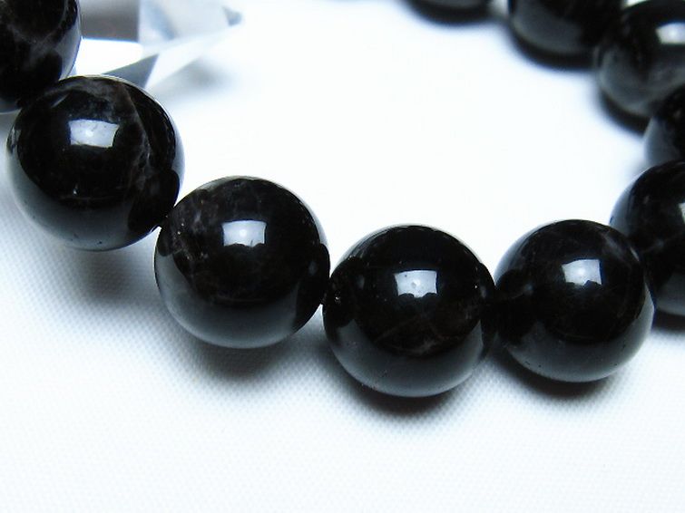 モリオン 純天然 黒水晶 ブレスレット 14mm [t112-8217] 3枚目