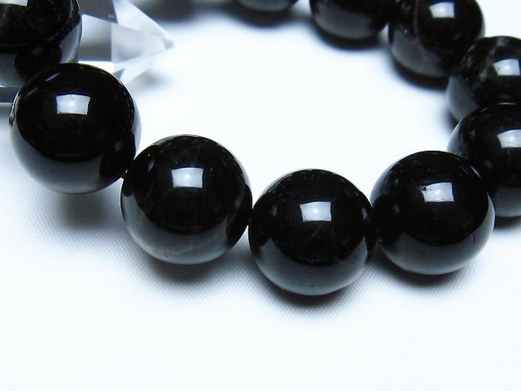 モリオン 純天然 黒水晶 ブレスレット 18mm [t112-8223] 3枚目