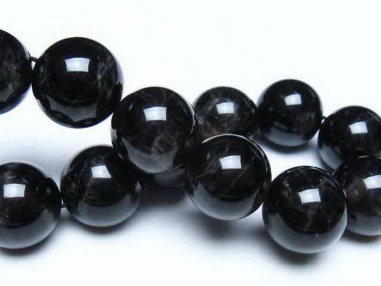 モリオン 純天然 黒水晶 ブレスレット 18mm [t112-8227] 2枚目