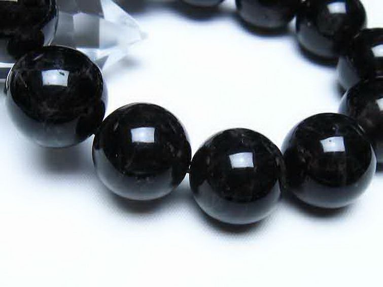 モリオン 純天然 黒水晶 ブレスレット 18mm [t112-8227] 3枚目