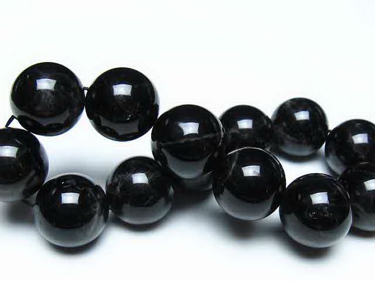 モリオン 純天然 黒水晶 ブレスレット 18mm [t112-8229] 2枚目