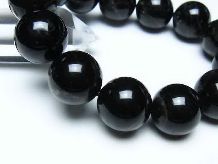 モリオン 純天然 黒水晶 ブレスレット 18mm [t112-8229] 3枚目