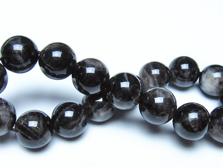 モリオン 純天然 黒水晶 ブレスレット 12mm [t112-8233] 2枚目