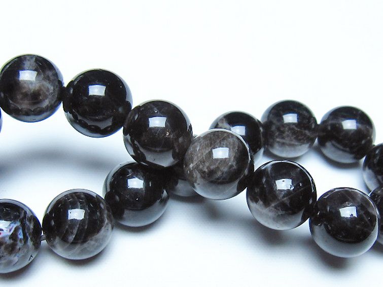 モリオン 純天然 黒水晶 ブレスレット 12mm [t112-8235] 2枚目