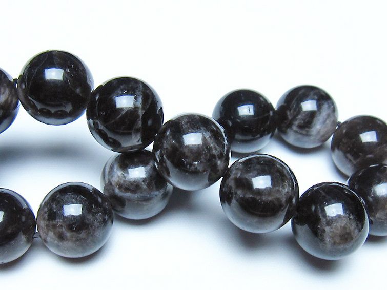 モリオン 純天然 黒水晶 ブレスレット 14mm [t112-8240] 2枚目