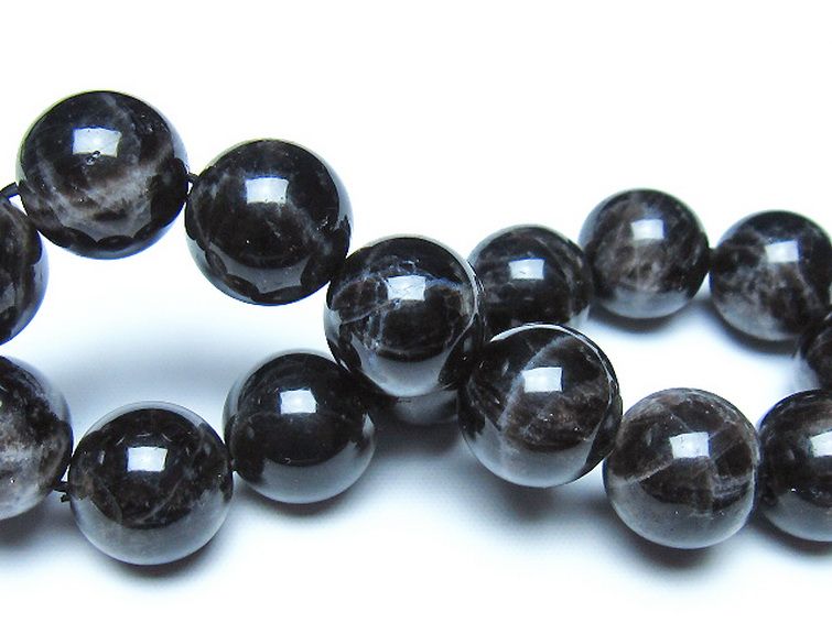 モリオン 純天然 黒水晶 ブレスレット 14mm [t112-8243] 2枚目