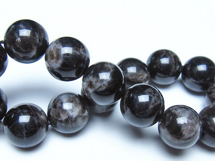 モリオン 純天然 黒水晶 ブレスレット 14mm [t112-8272] 2枚目