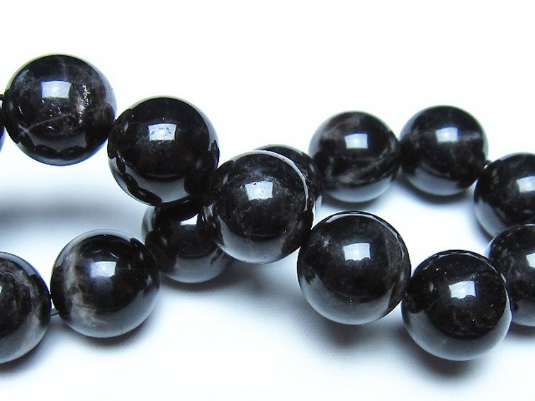 モリオン 純天然 黒水晶 ブレスレット 14mm [t112-8345] 2枚目