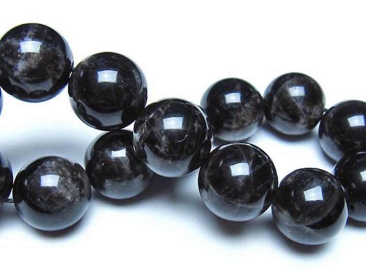 モリオン 純天然 黒水晶 ブレスレット 16mm [t112-8354] 2枚目