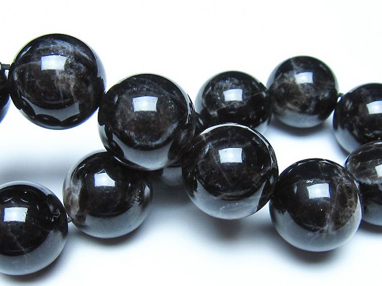 モリオン 純天然 黒水晶 ブレスレット 18mm [t112-8364] 2枚目