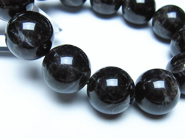 モリオン 純天然 黒水晶 ブレスレット 18mm [t112-8364] 3枚目