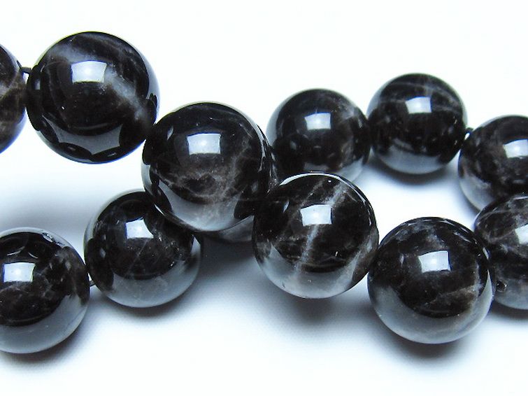 モリオン 純天然 黒水晶 ブレスレット 18mm [t112-8366] 2枚目