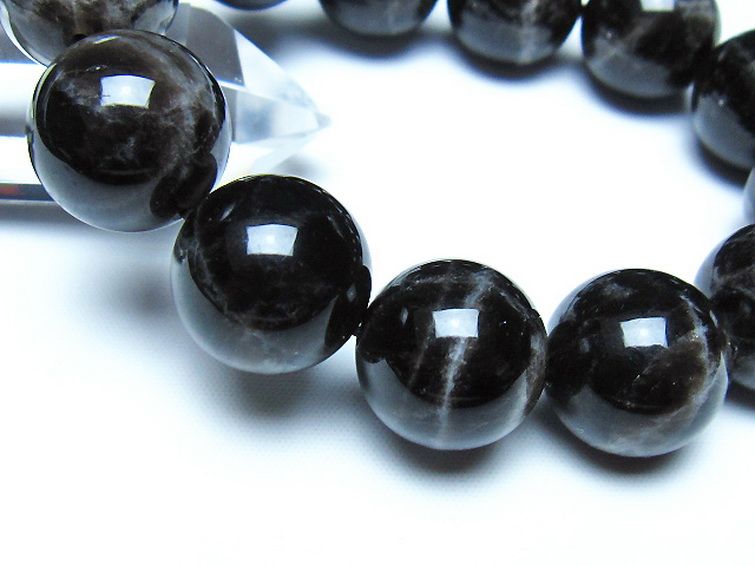 モリオン 純天然 黒水晶 ブレスレット 18mm [t112-8366] 3枚目