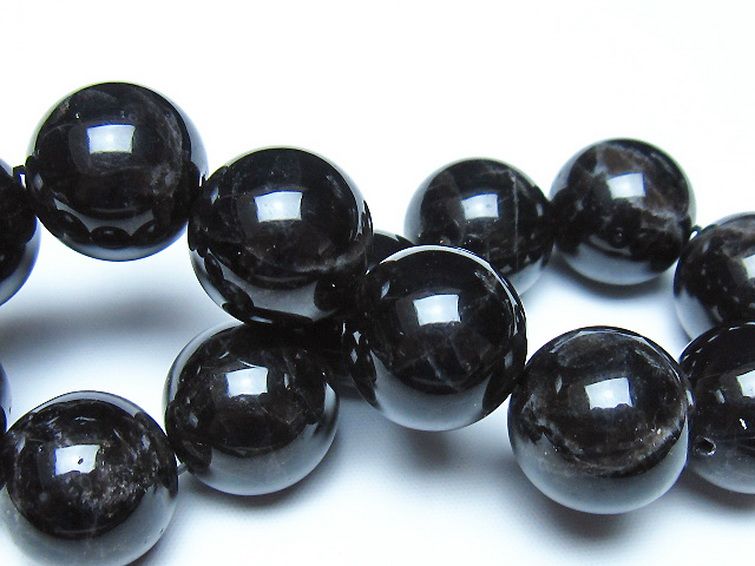 モリオン 純天然 黒水晶 ブレスレット 18mm [t112-8370] 2枚目