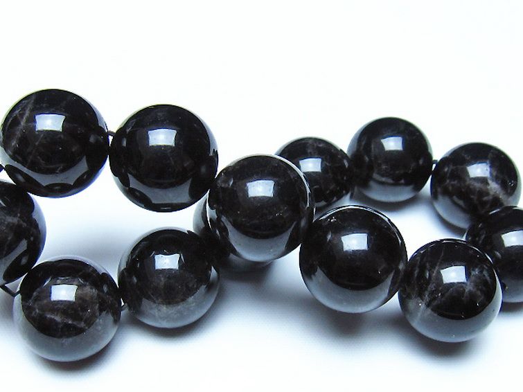 モリオン 純天然 黒水晶 ブレスレット 18mm [t112-8375] 2枚目