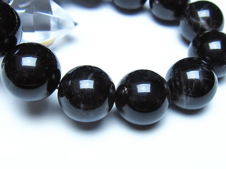 モリオン 純天然 黒水晶 ブレスレット 18mm [t112-8375] 3枚目