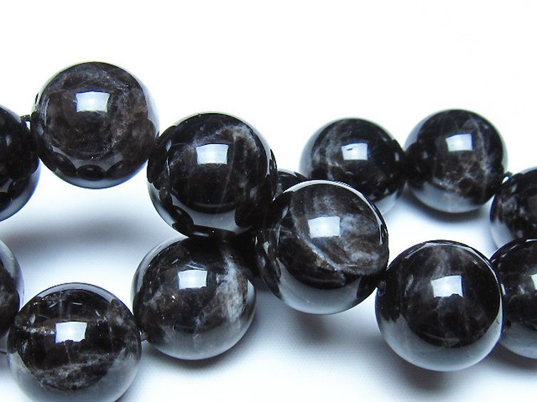 モリオン 純天然 黒水晶 ブレスレット 18mm [t112-8380] 2枚目
