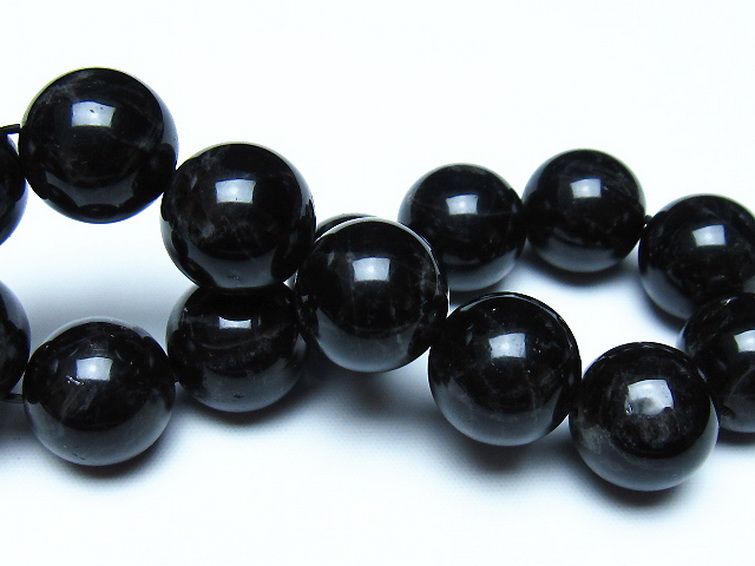 モリオン 純天然 黒水晶 ブレスレット 16mm [t112-8397] 2枚目