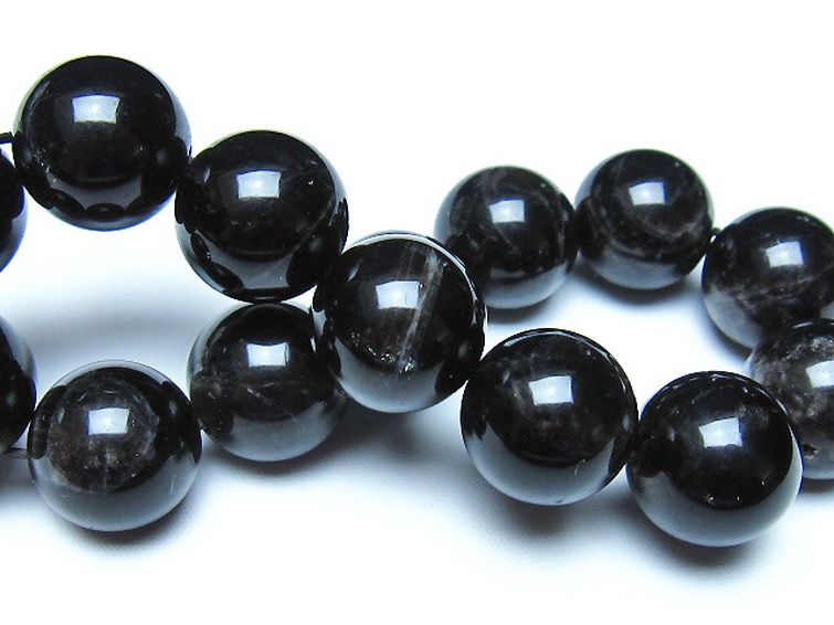 モリオン 純天然 黒水晶 ブレスレット 16mm [t112-8405] 2枚目