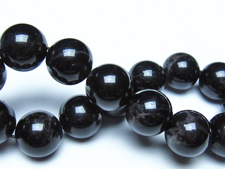 モリオン 純天然 黒水晶 ブレスレット 14mm [t112-8431] 2枚目