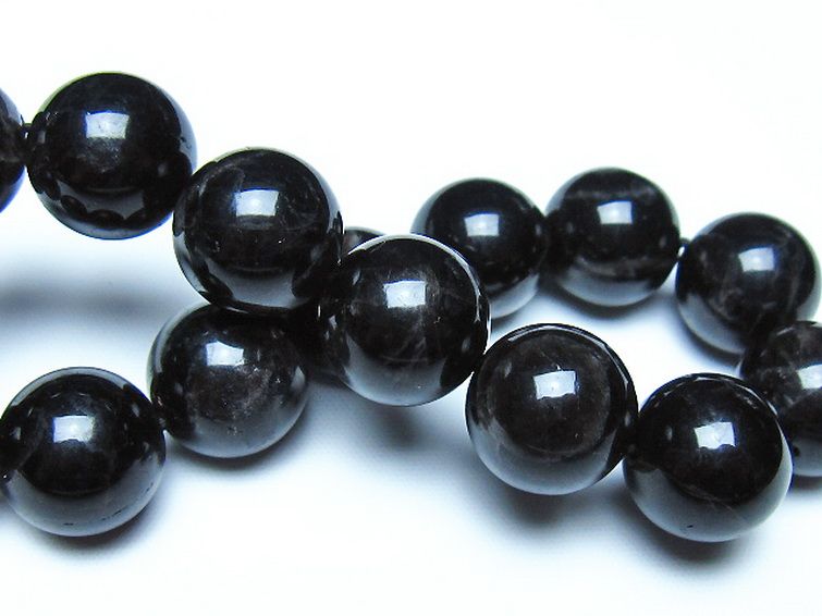 モリオン 純天然 黒水晶 ブレスレット 14mm [t112-8448] 2枚目