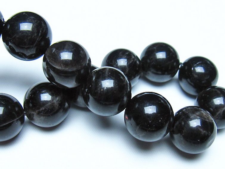 モリオン 純天然 黒水晶 ブレスレット 14mm [t112-8452] 2枚目