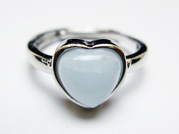 ラリマーハート 指輪 (12号) [t113-12986] 1枚目